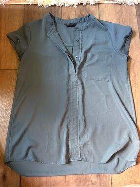 Womens Vera Wang Short-Sleeve Blouse